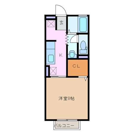 中川原駅 徒歩7分 1階の物件間取画像